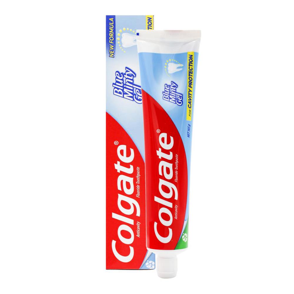 Colgate Fluoride Toothpaste Blue Minty Gel 165g