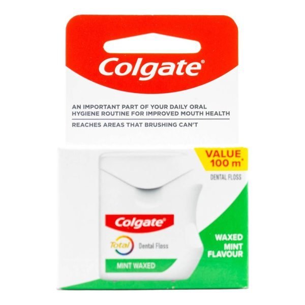 Colgate 100m Dental Floss Mint Waxed