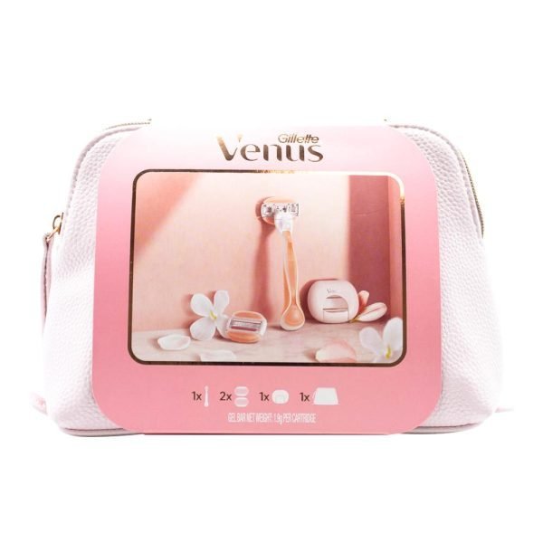 Gillette Venus Gift Set Comfortglide White Tea X1 Razor Handle X2 Blade Refills X1 Razor Cap