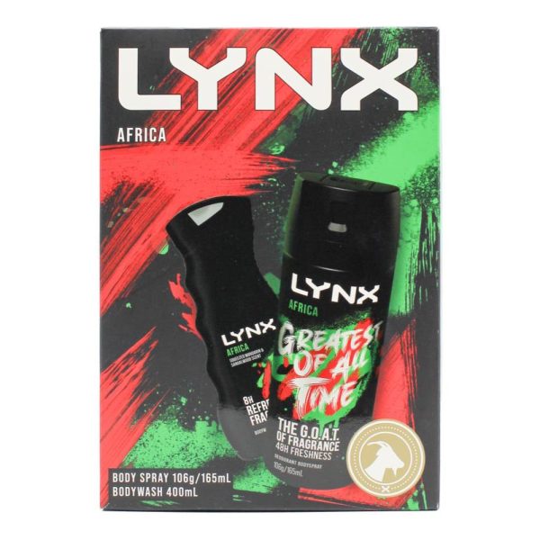Lynx 400ml Africa Body Spray And Body Wash Pack