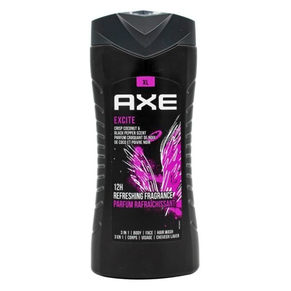Axe 400ml 3in1 Body & Face & Hair Wash Excite