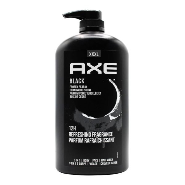Axe 3in1 Body + Face + Hair Wash Black Frozen Pea & Cedarwood Scent 1L