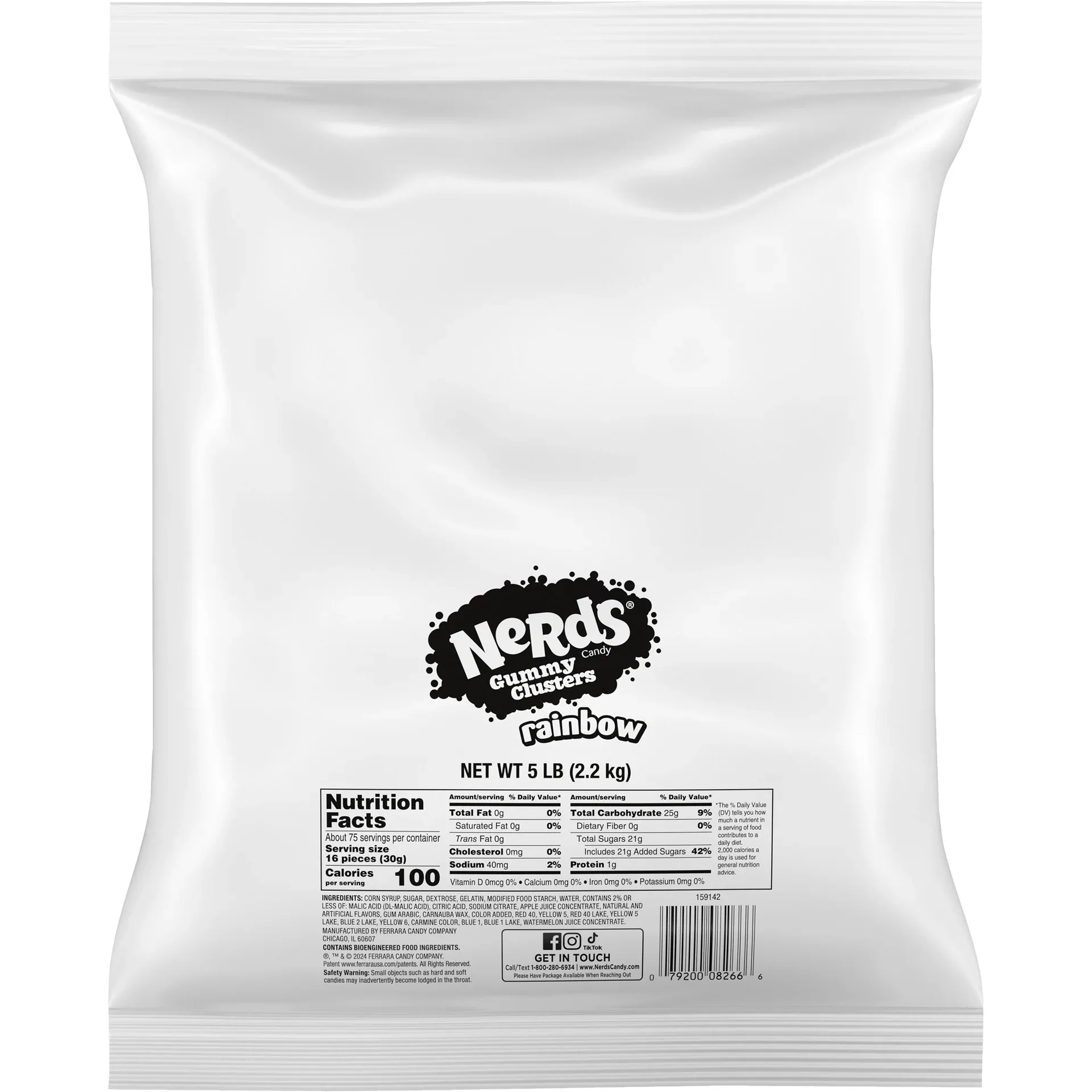 Nerds Rainbow Gummy Clusters 2.2kg Bulk