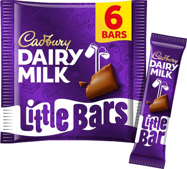 Cadbury Dairy Milk Little Bars 6 Pack 108g