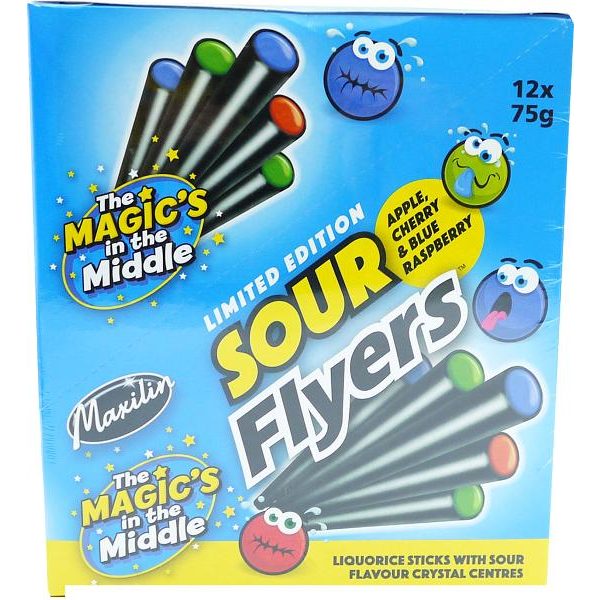 Maxilin Sour Flyers Liquorice Sticks 75g