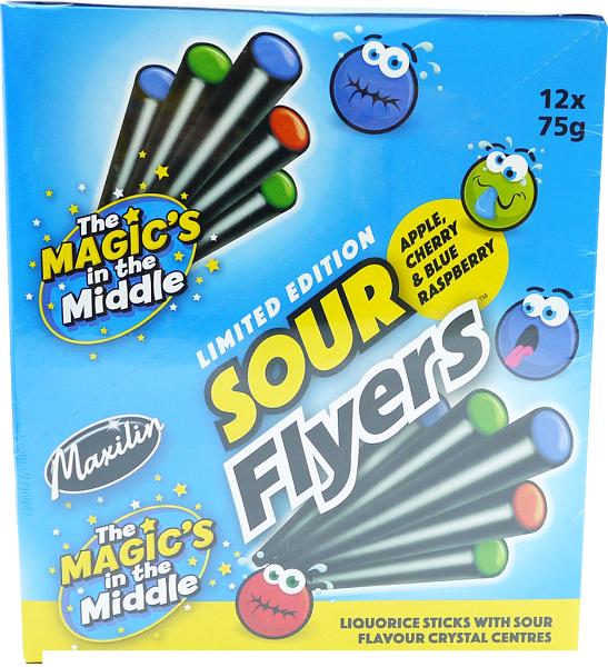 Maxilin Sour Flyers Liquorice Sticks 75g