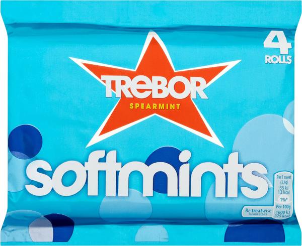 Trebor Softmints Spearmint Mints Roll 4Pk 179.6g