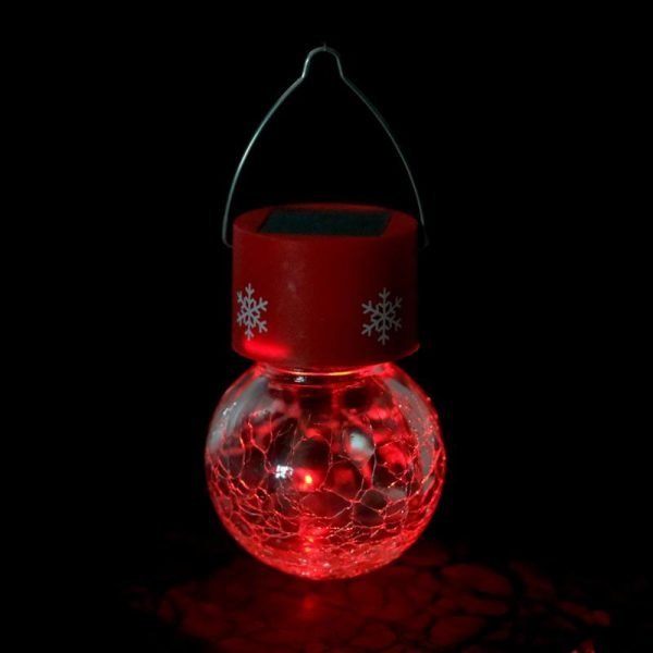 Decorative Light Solar Hanging Ball 1LED 5.5cm x 8cm Multi Colour 1 Function Colour Changing