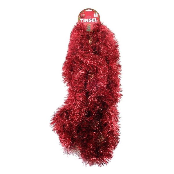 Tinsel 8ply Jumbo Length 5m x 9cm Gold, Silver, Green, Red, Blue, Pink & Purple