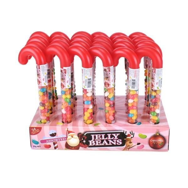 Candy Cane Jelly Beans Assorted Flavours 50g Multi-Colour