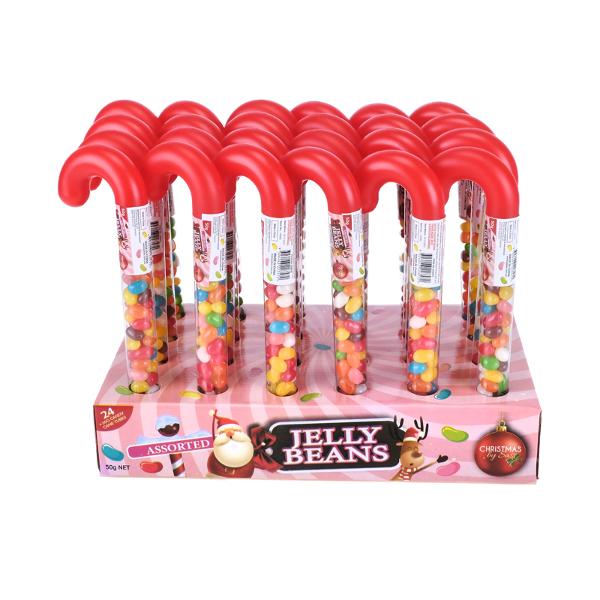 Candy Cane Jelly Beans Assorted Flavours 50g Multi-Colour