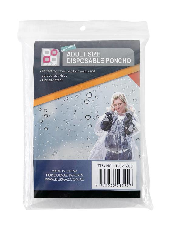 Adult Size Disposable Poncho