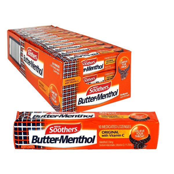 Soothers Butter Menthol Stick 10 Lozenges