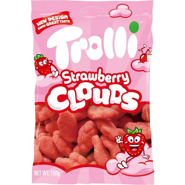 Trolli Strawberry Clouds Peg Bag 150g