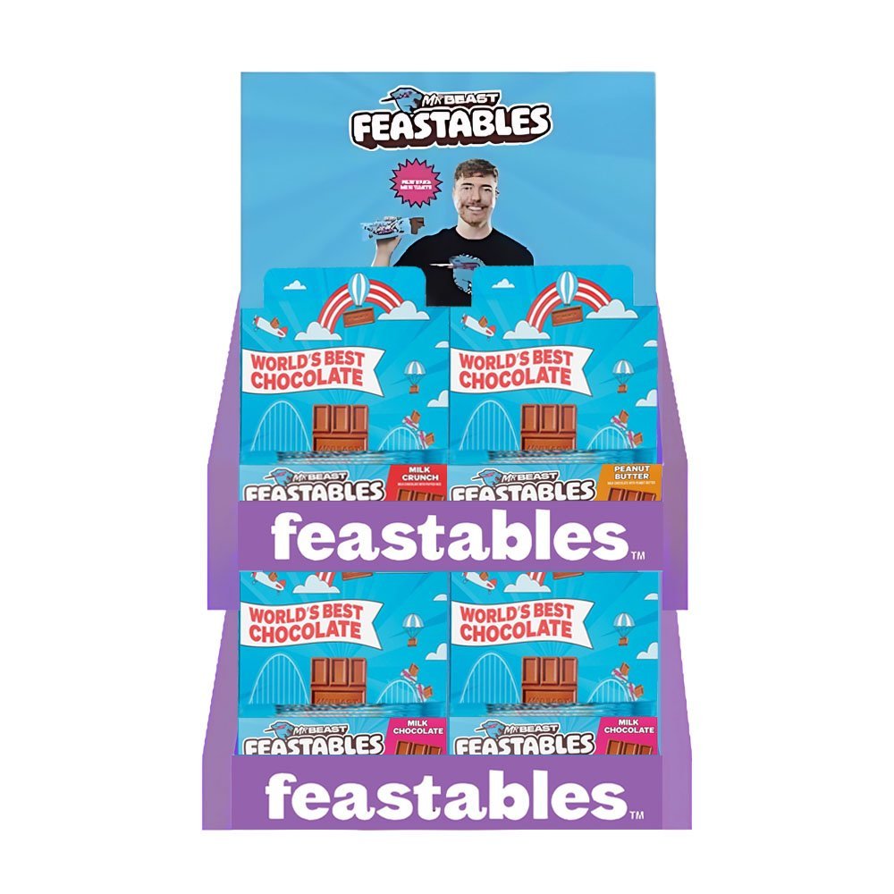 Mr Beast Feastables Chocolate Counter Display Stand