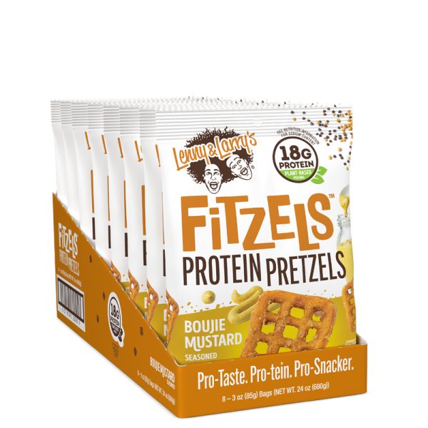 Lenny & Larry's Fitzels Protein Pretzels Boujie Mustard 85g