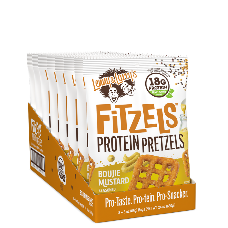 Lenny & Larry's Fitzels Protein Pretzels Boujie Mustard 85g