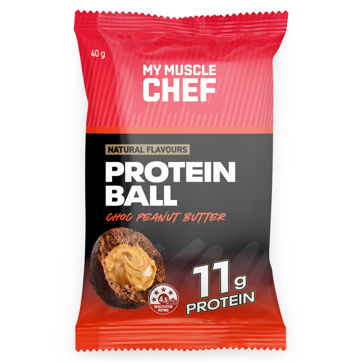 My Muscle Chef Protein Ball Choc Peanut Butter 40g
