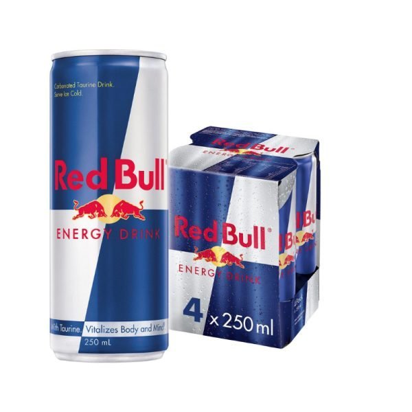 Red Bull 250ml Energy Drink Can (4 Pack)