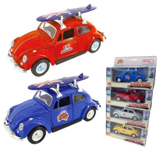 1:32 VW Beetle with Aussie Flag Surfboard