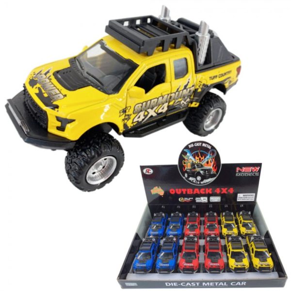 1:36 Die Cast Outback 4x4 F-150 Pick Up 3 colours Asst.