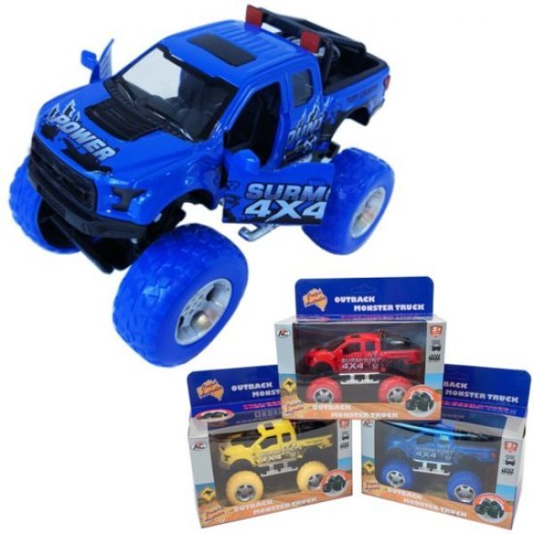 1:32 Diecast Model Off-Road Pick-Up Outback Monster Truck 6 Colors Asst.