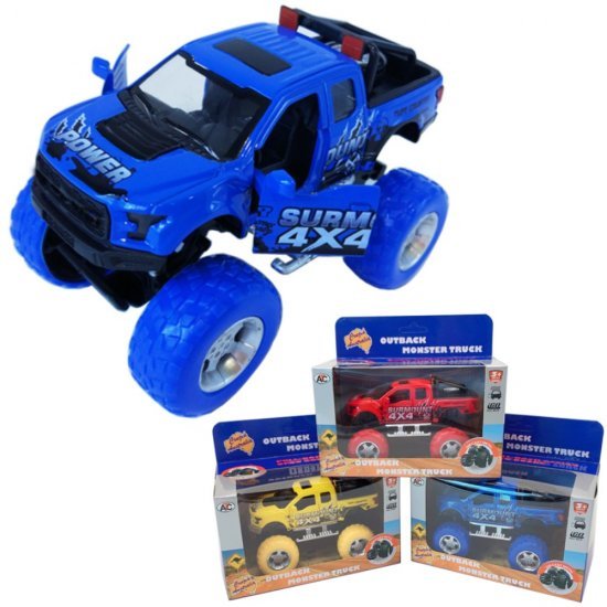 1:32 Diecast Model Off-Road Pick-Up Outback Monster Truck 6 Colors Asst.