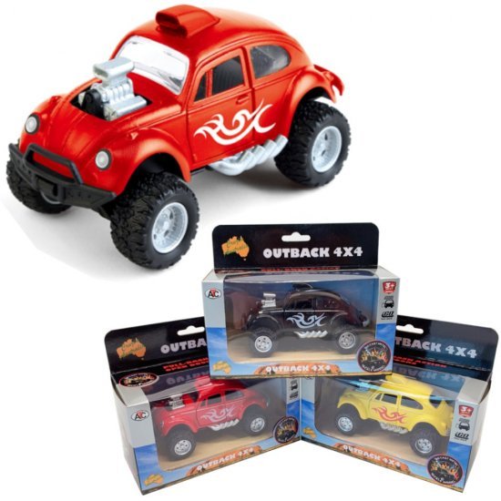 1:32 Diecast Outback 4x4 Beetle Dragracer 3 colors Asst.