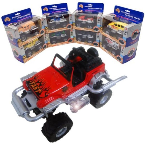 1:32 Diecast Model Off Road 4WD Convertible Outback Monster Truck (8 Asst).