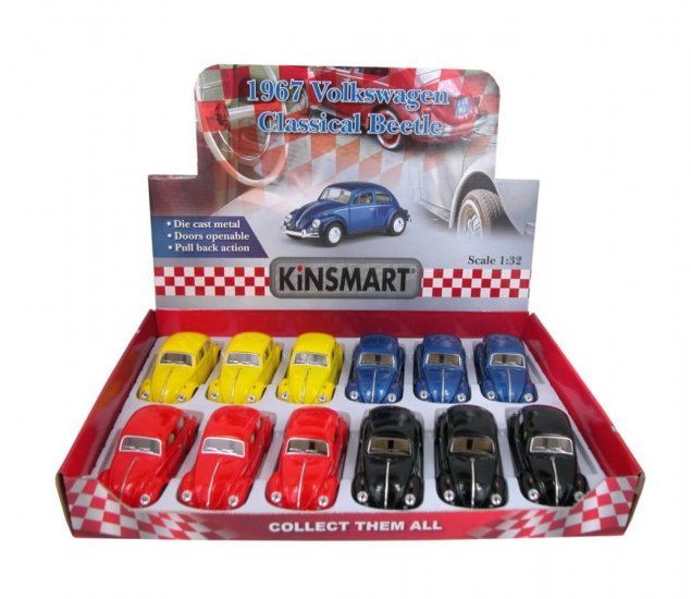 1:32 Die Cast 1967 Volkswagen Classical Beetle (4 Colors) - Image 2