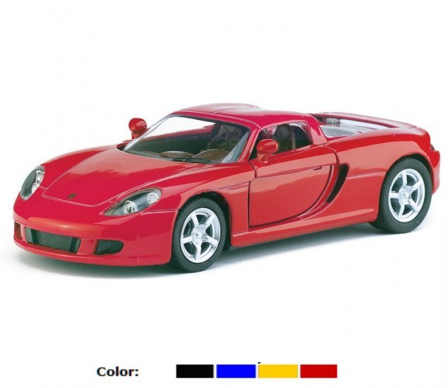 1:36 Die Cast Porsche Carrera GT (5", 4 Assort Colour)
