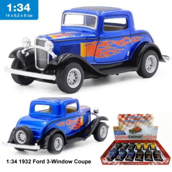1:34 Die Cast 1932 Ford 3-Window Coupe Hot Rod