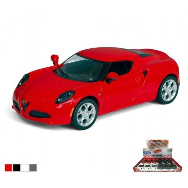 1:32 2013 Die Cast Alfa Romeo 4C (4 Asstd Colors)