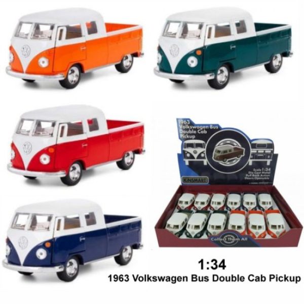 1:34 1963 Die Cast Volkswagen Bus Double Cab Pickup