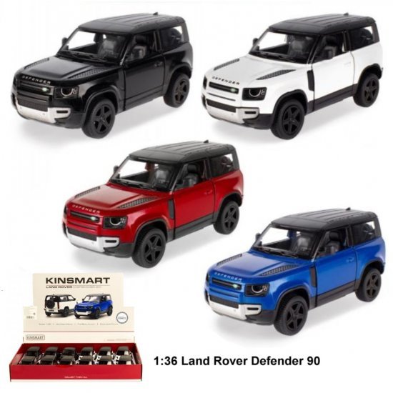 1:36 Die Cast Land Rover Defender 90 (5" Model, Prited Body)