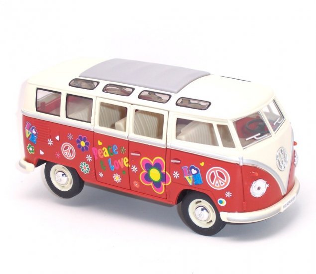1:24 Die Cast 1962 Volkswagen Classical Bus with Printing - Image 2
