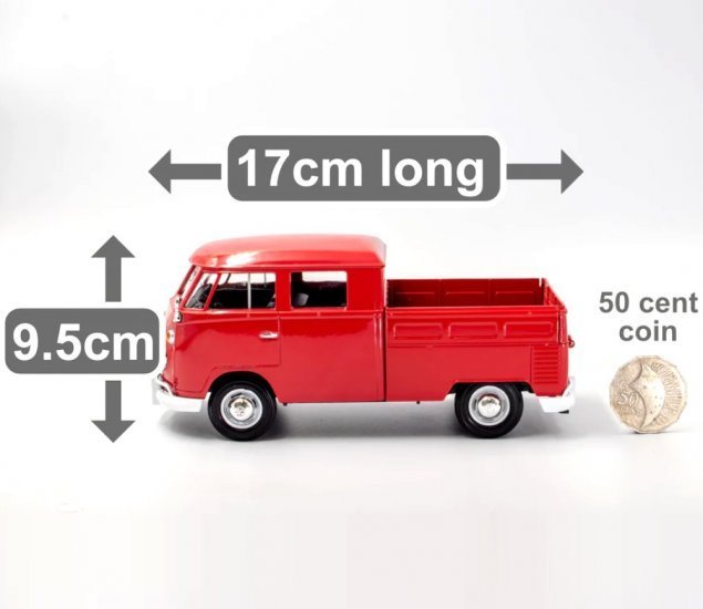 1:24 VW Type 2 (T1) Pick Up (Wax Red) - Image 2
