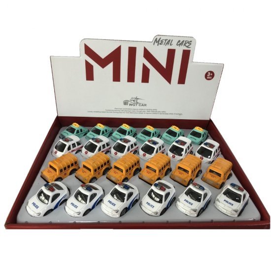 3" Diecast Mini City Vehicle 4 Style Mixed