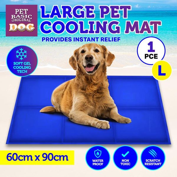 Pet Cooling Mat Large Blue 60cm x 90cm