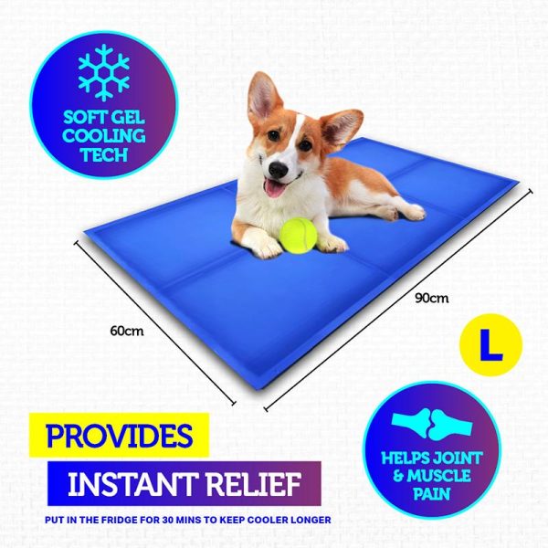 Pet Cooling Mat Large Blue 60cm x 90cm