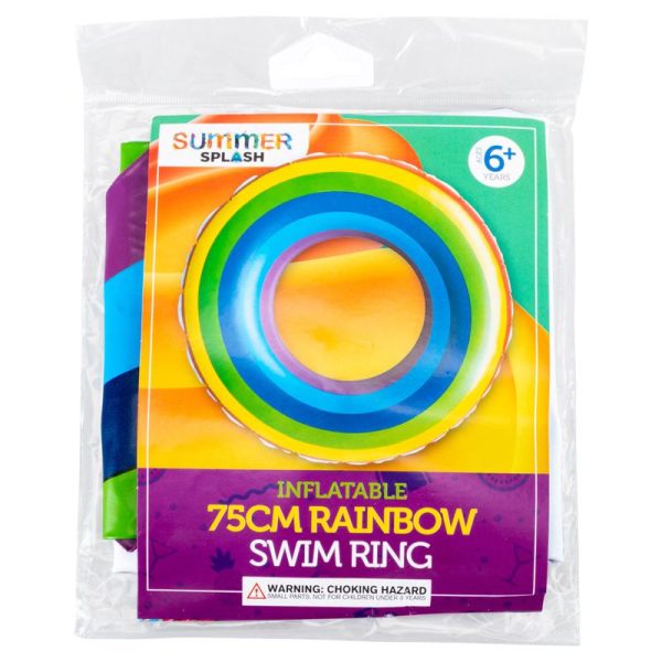 Swim Ring Rainbow Inflatable 75cm