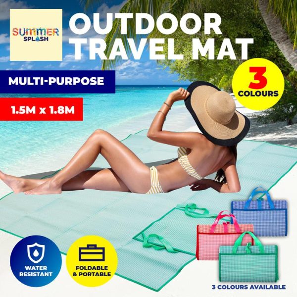 Mat Picnic 150cm x 180cm Red, Blue & Green