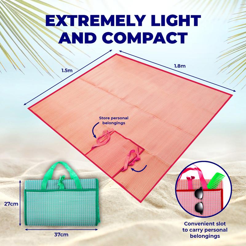 Mat Picnic 150cm x 180cm Red, Blue & Green - Image 2