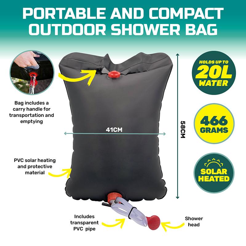 Outdoor Bestway Shower Solar-Pro 20L Black - Image 2
