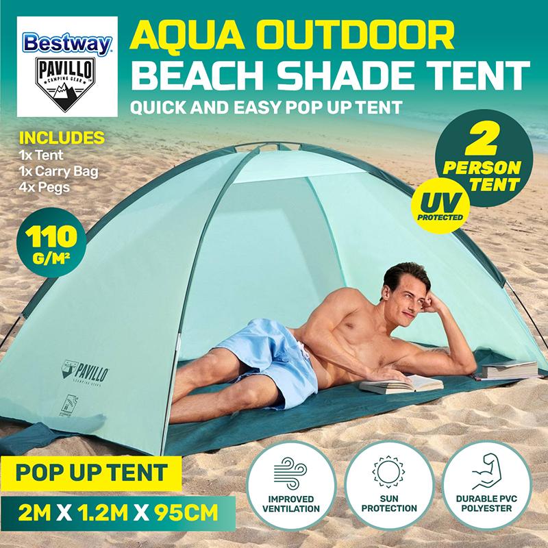Outdoor Bestway Tent Beach Ground 2 person 2.00m x 1.20m x 95cm Aqua