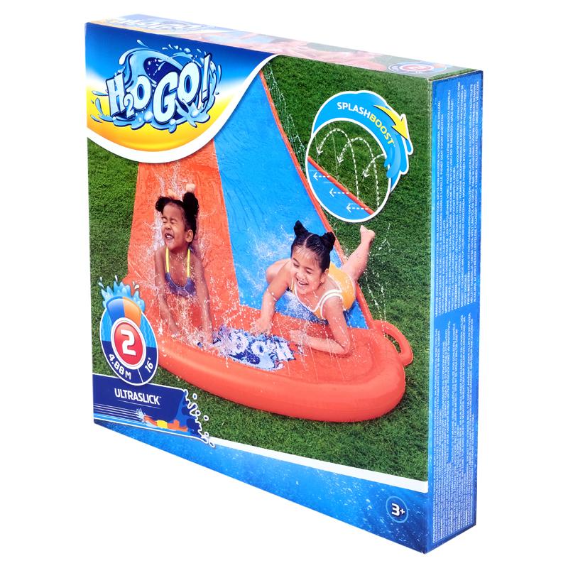 Water Slide Double Bestway Inflatable 4.88m x 138cm Blue/Orange - Image 4