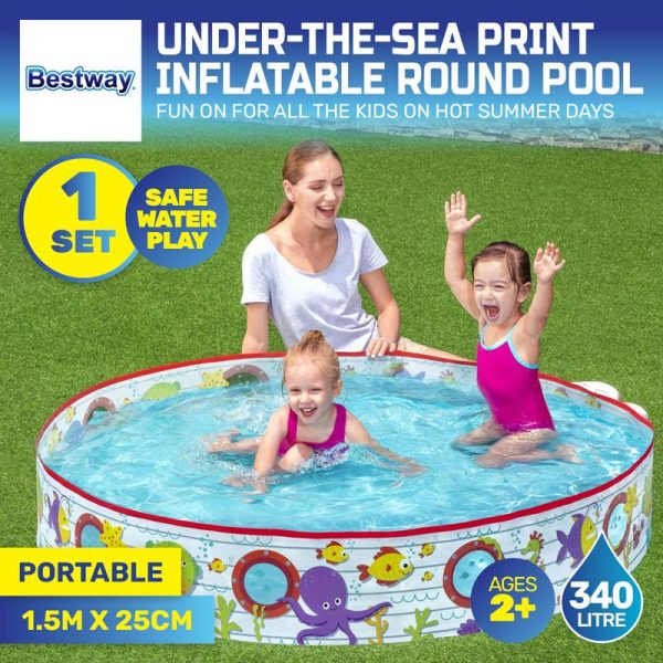 Pool Bestway Sea Life Print Pool Round 1.52m x 25cm(H)