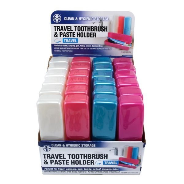 Toothbrush & Paste Travel Holder 19.5cm x 5.5cm