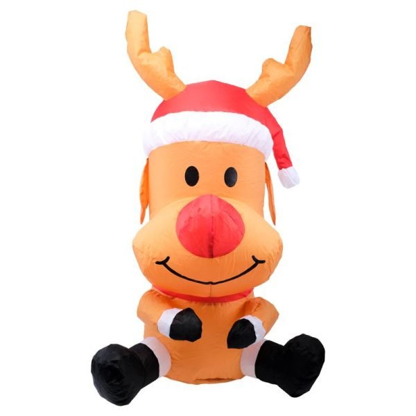 Inflatable USB & Battery Operated Rudolph 48cm x 86cm Indoor/Outdoor Use