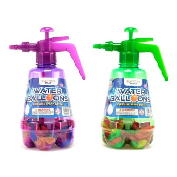 Water Balloon & Pump Bottle Set 150pcs With 1.5L Bottle - 18.5cm x 12cm x 28cm